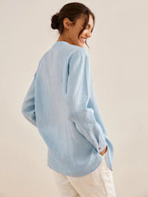 Camicia ampia elegante CELINE in 100% lino - top, camicie in lino