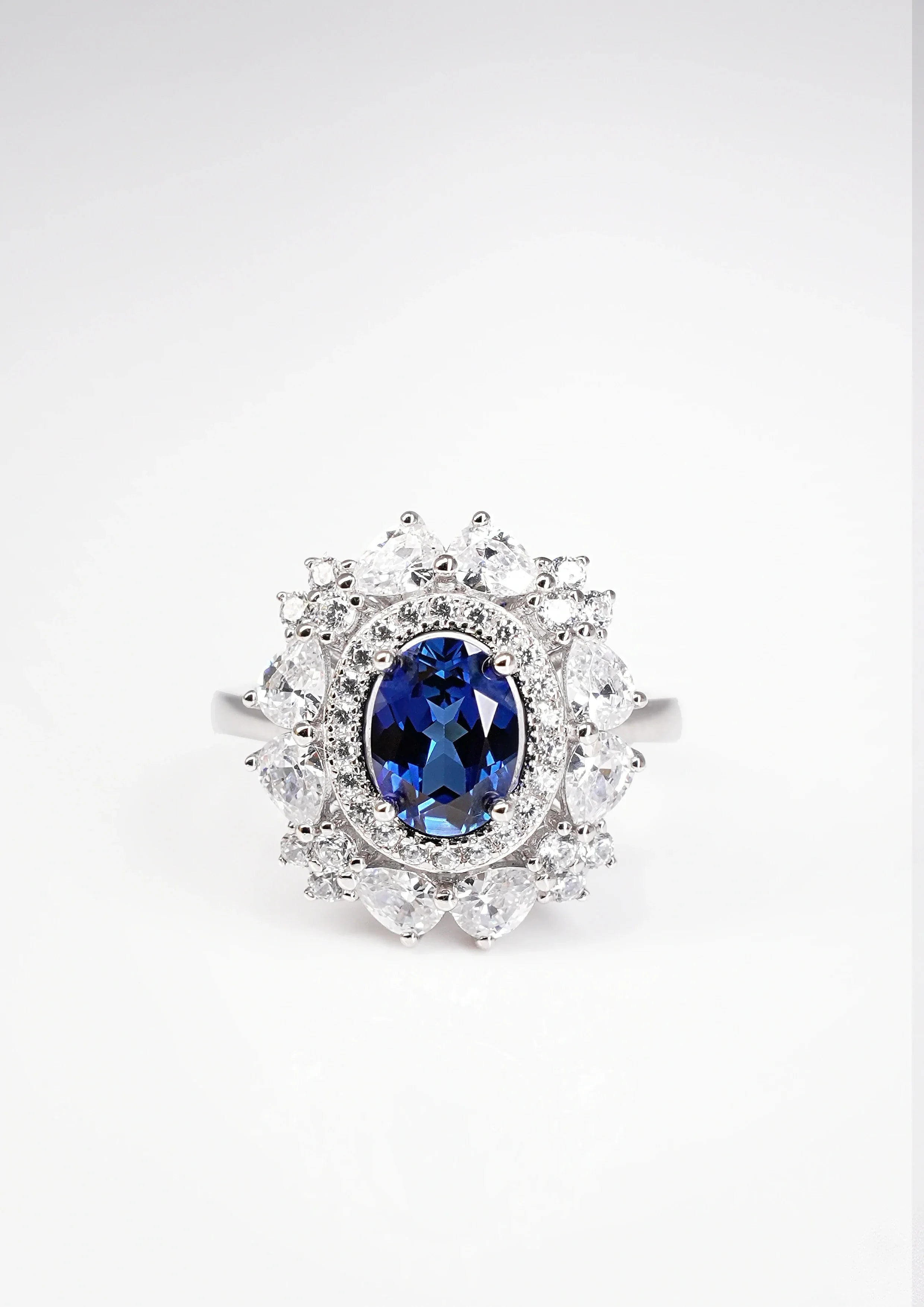Exquisite Sapphire Ring - Ocean’S Petals - One-Size - ACCESSORIES-Jewelry