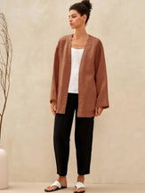 100% Linen Kimono Blazer GREER - TOPS-Linen Jackets