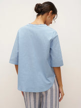 Linen Ladder Tie Simple Shirt - TOPS-Linen Blouses