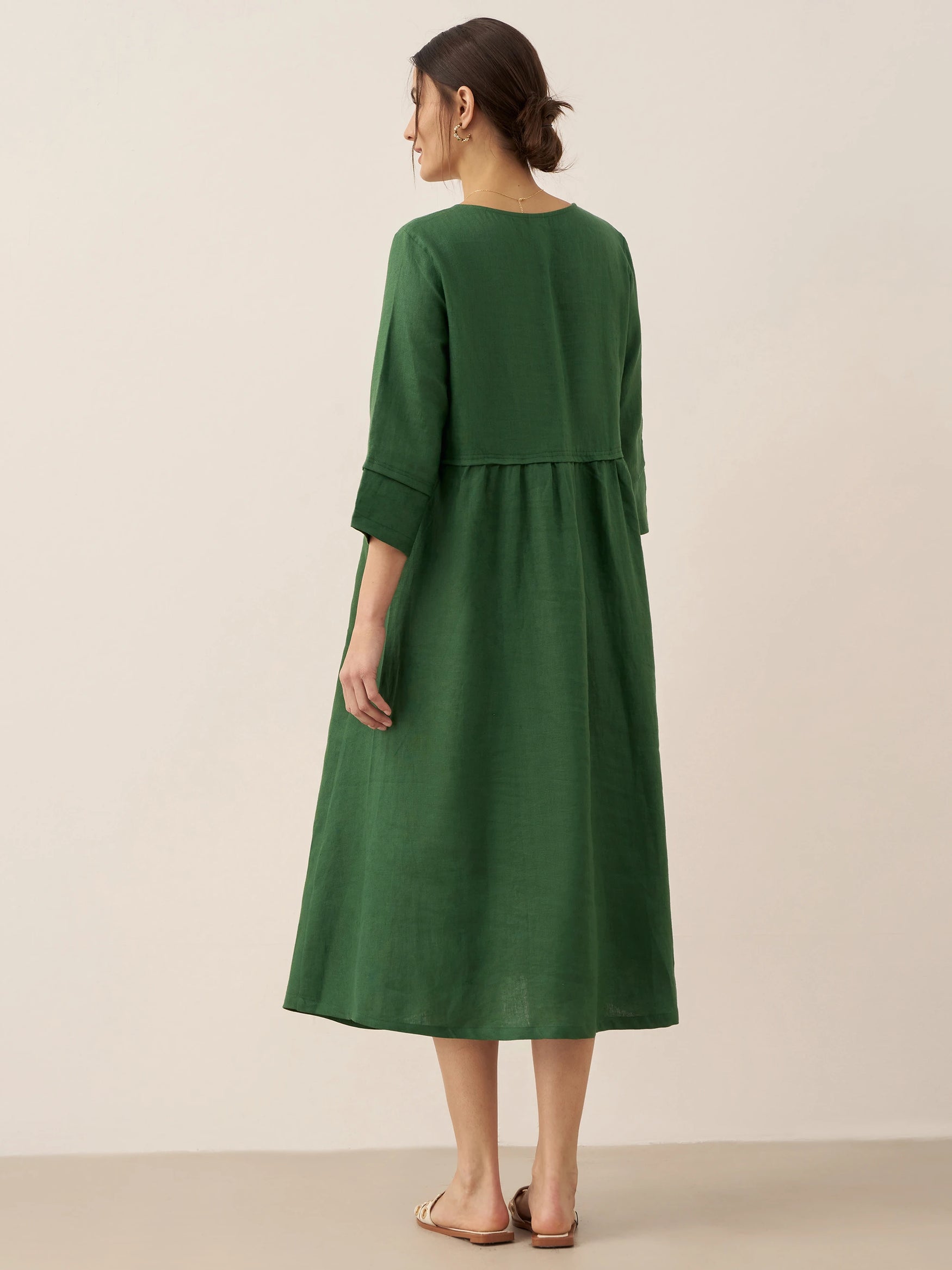LINTICO women's linen outfit with maxi dress and midi dress