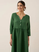 LINTICO women's linen outfit with maxi dress and midi dress