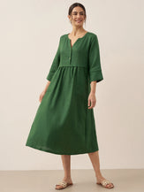 LINTICO women's linen outfit with maxi dress and midi dress
