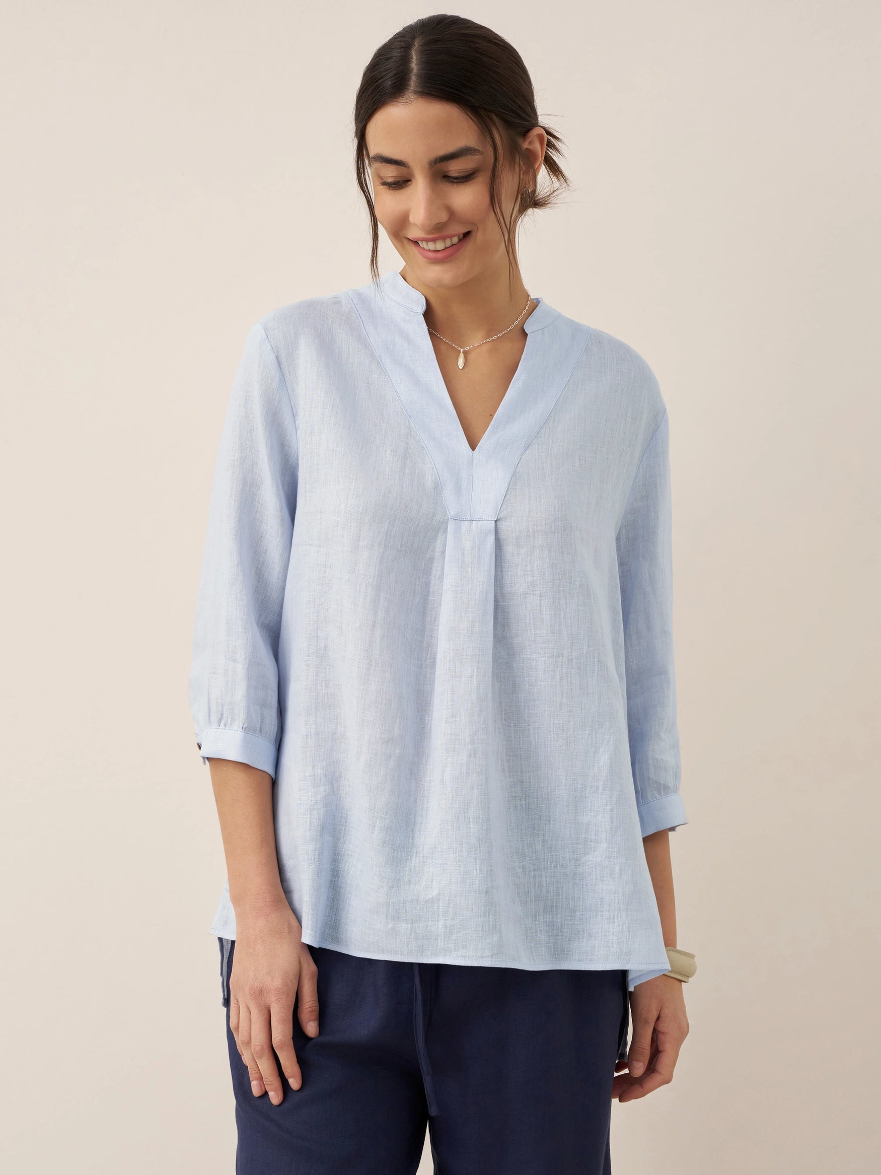 100% Linen Dress Shirt JOANNA by LINTICO for women