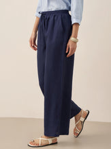 100% Linen Classic Pants LYON by LINTICO for women