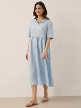 LINTICO women's linen outfit with maxi dress and midi dress