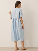 LINTICO women's linen outfit with maxi dress and midi dress