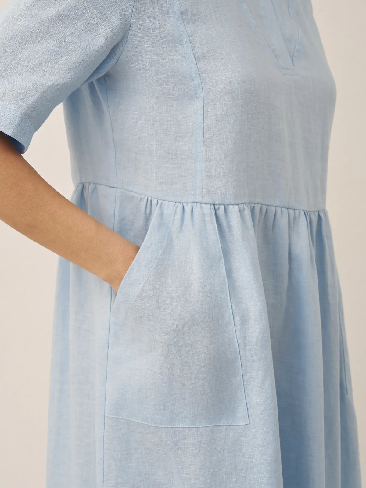 LINTICO women's linen outfit with maxi dress and midi dress