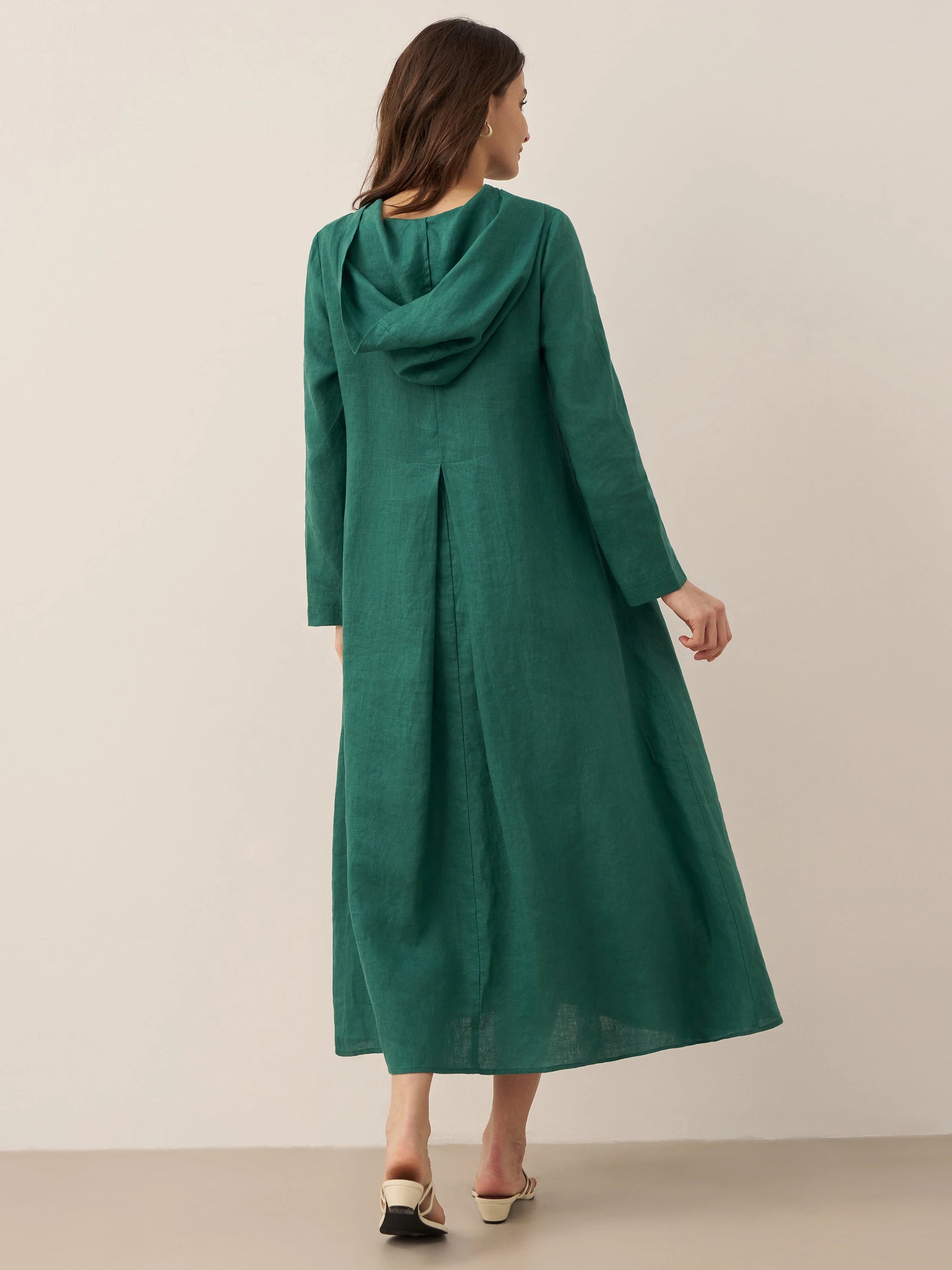 LINTICO women's linen outfit with maxi dress and midi dress
