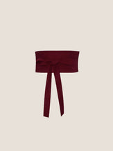 Linen Wide Tie-Front Waist Belt ZAFIRA by LINTICO for women