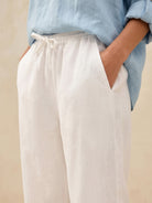 No-See-Thru Pocket Magic Linen Pant LYON by LINTICO for women