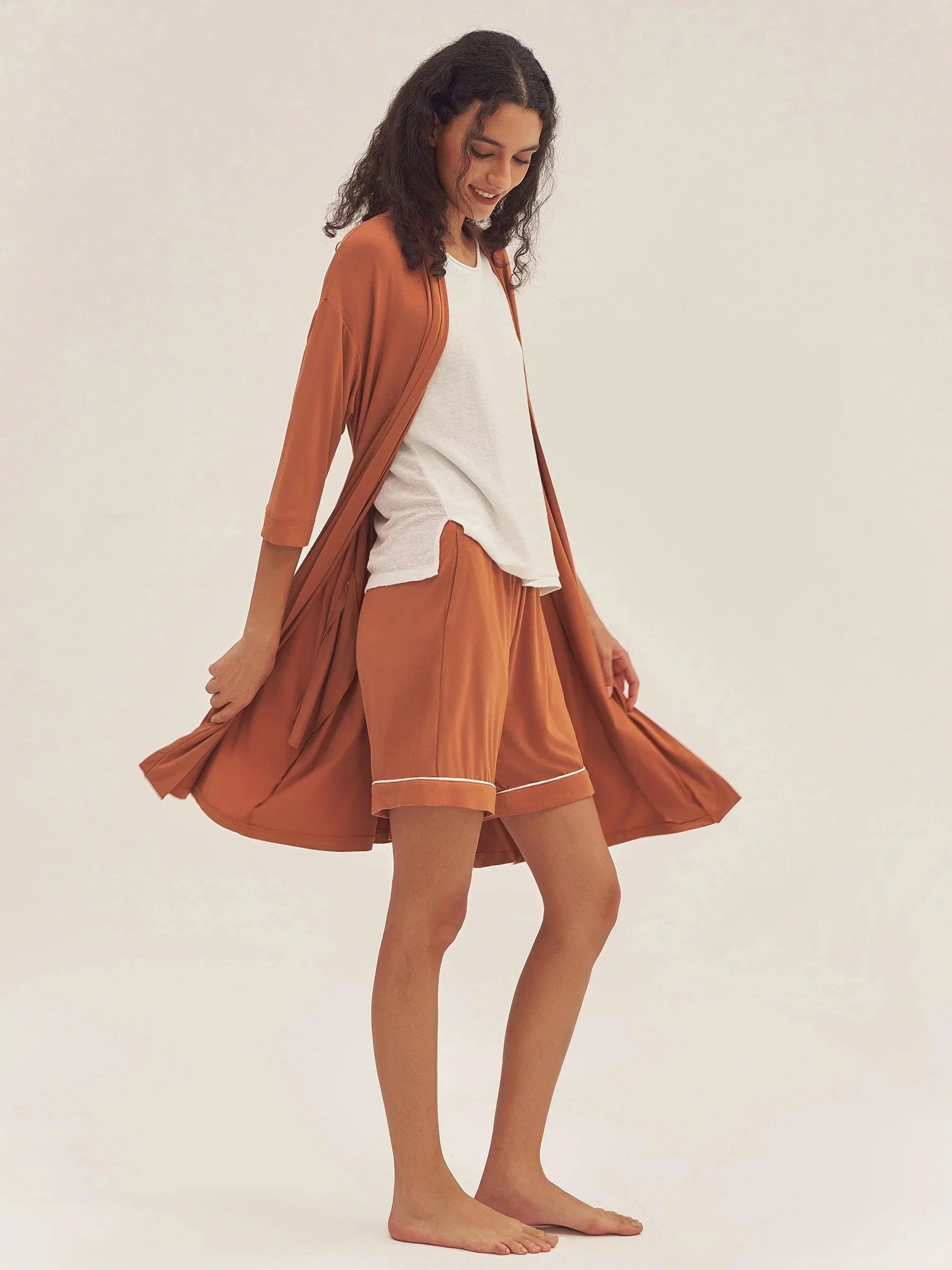 Bamboo Kimono Robe EVE - LOUNGEWEAR-Bamboo PJS