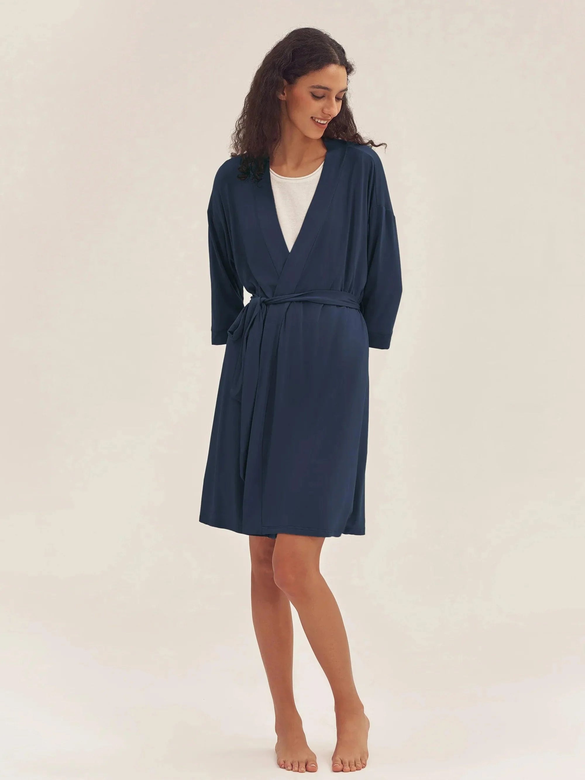 Bamboo Kimono Robe EVE - LOUNGEWEAR-Bamboo PJS