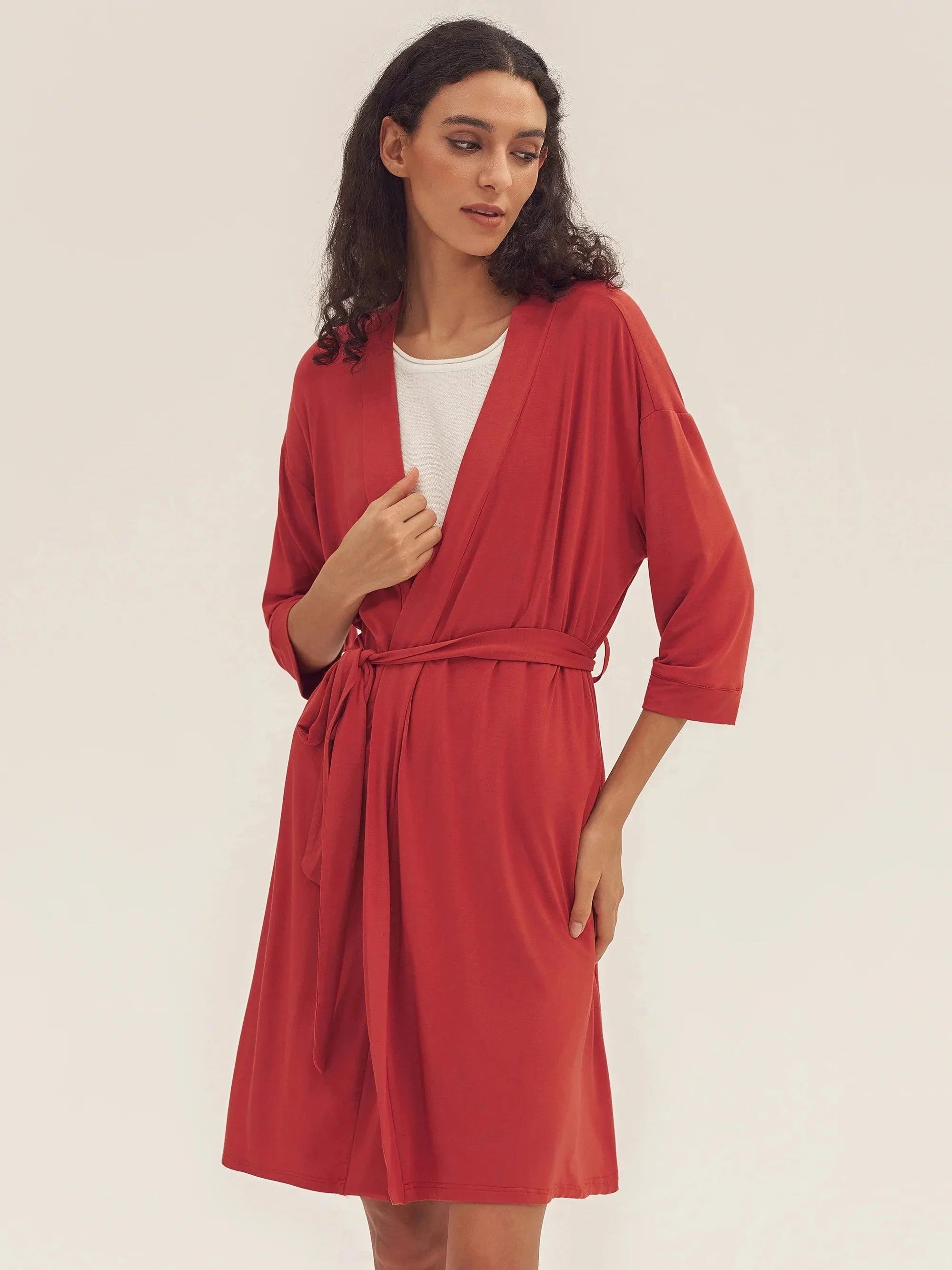 Bamboo Kimono Robe EVE - LOUNGEWEAR-Bamboo PJS