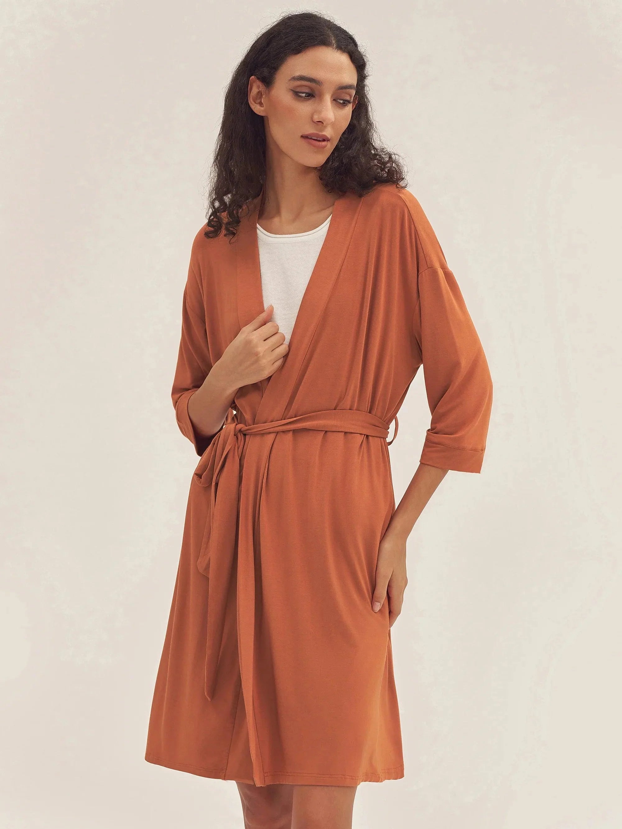 Bamboo Kimono Robe EVE - LOUNGEWEAR-Bamboo PJS