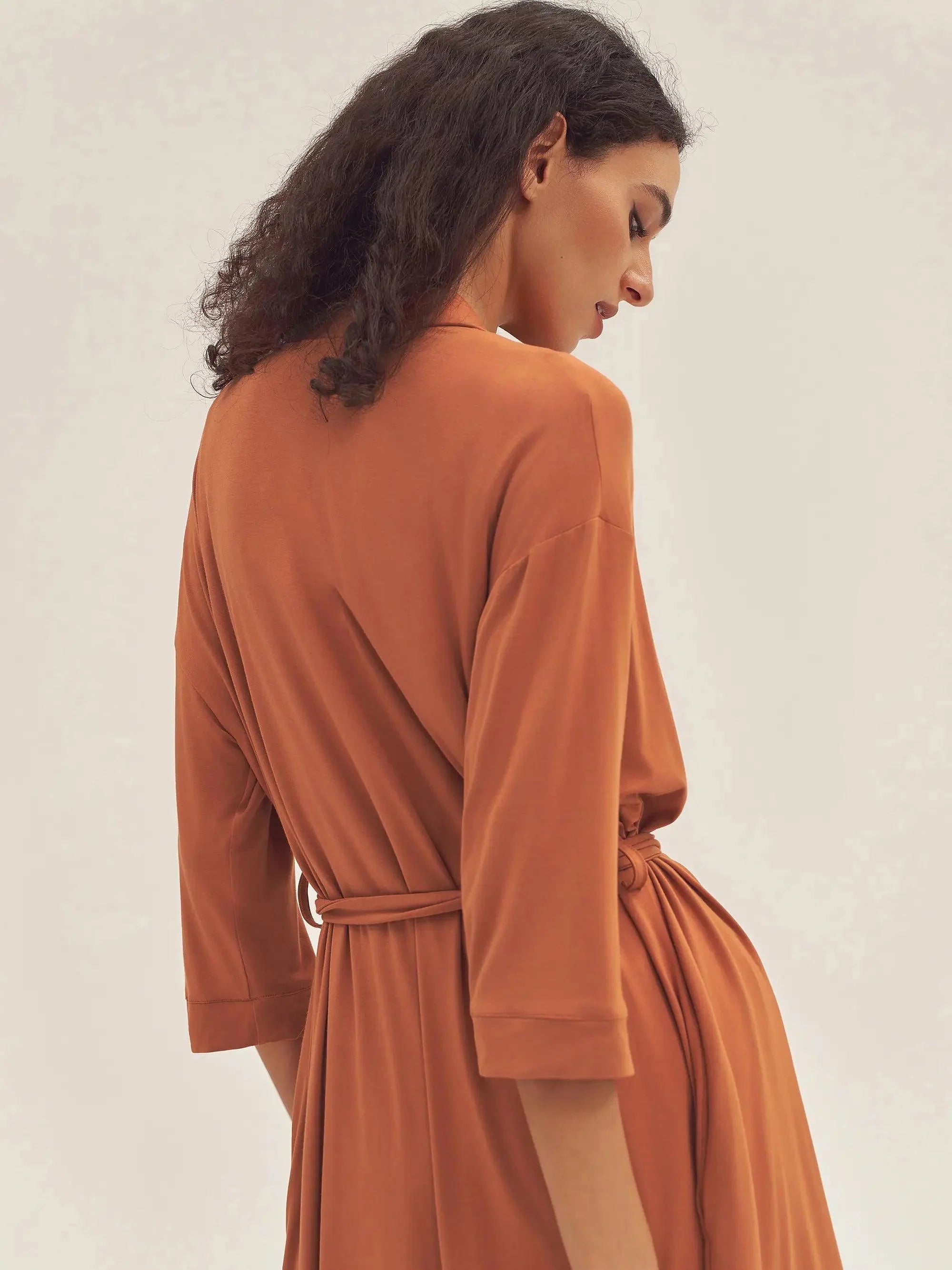 Bamboo Kimono Robe EVE - LOUNGEWEAR-Bamboo PJS