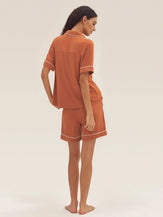 Short Sleeve Bamboo Viscose Pajama Set ODESSA - LOUNGEWEAR-Bamboo Viscose PJS