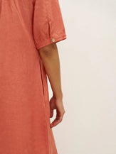 Robe 100% lin longueur genou à plis devant - ROBES-Robes midi en lin