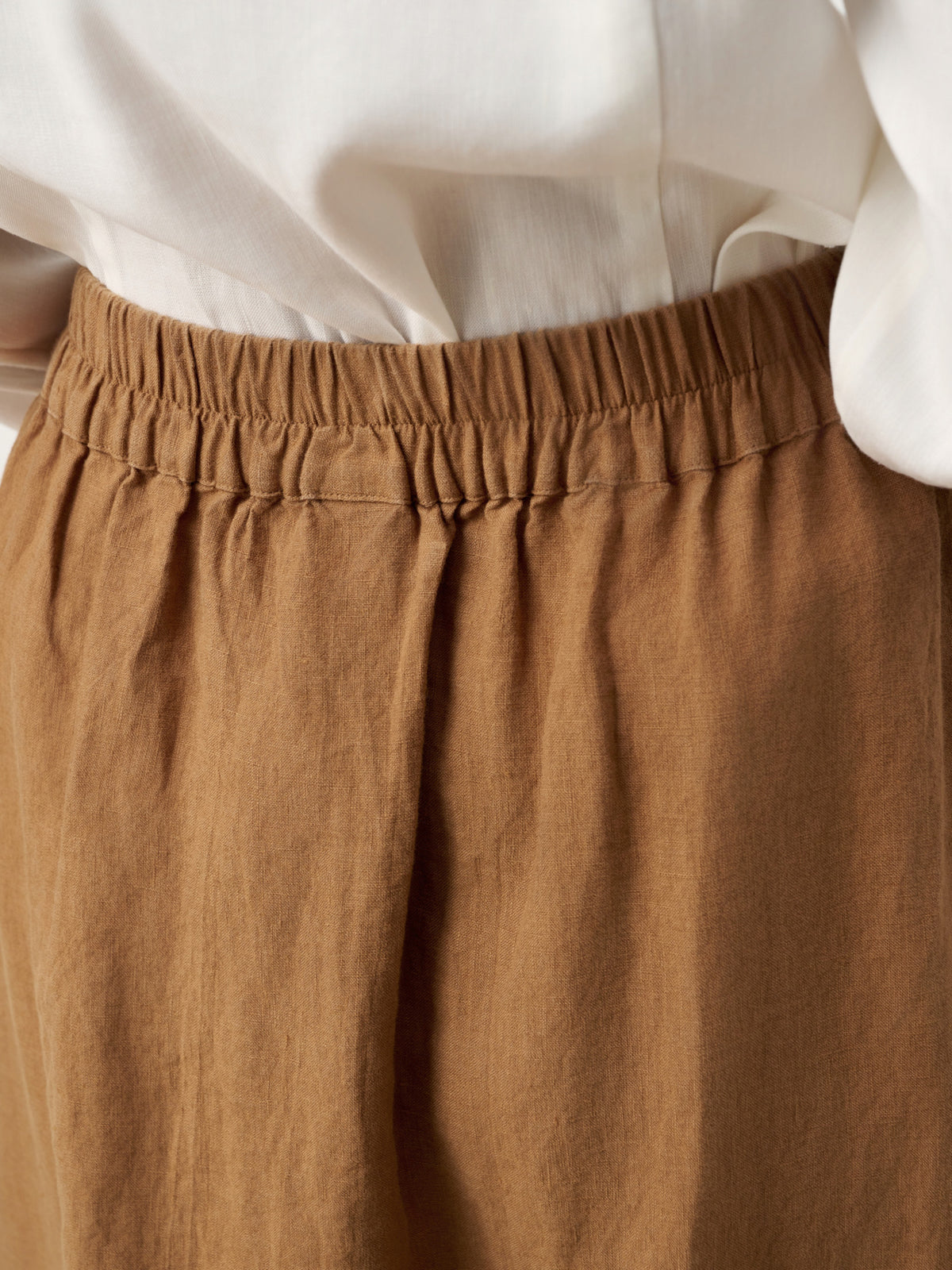 100% Linen Pleated Side Button Skirt LILITH by LINTICO for women