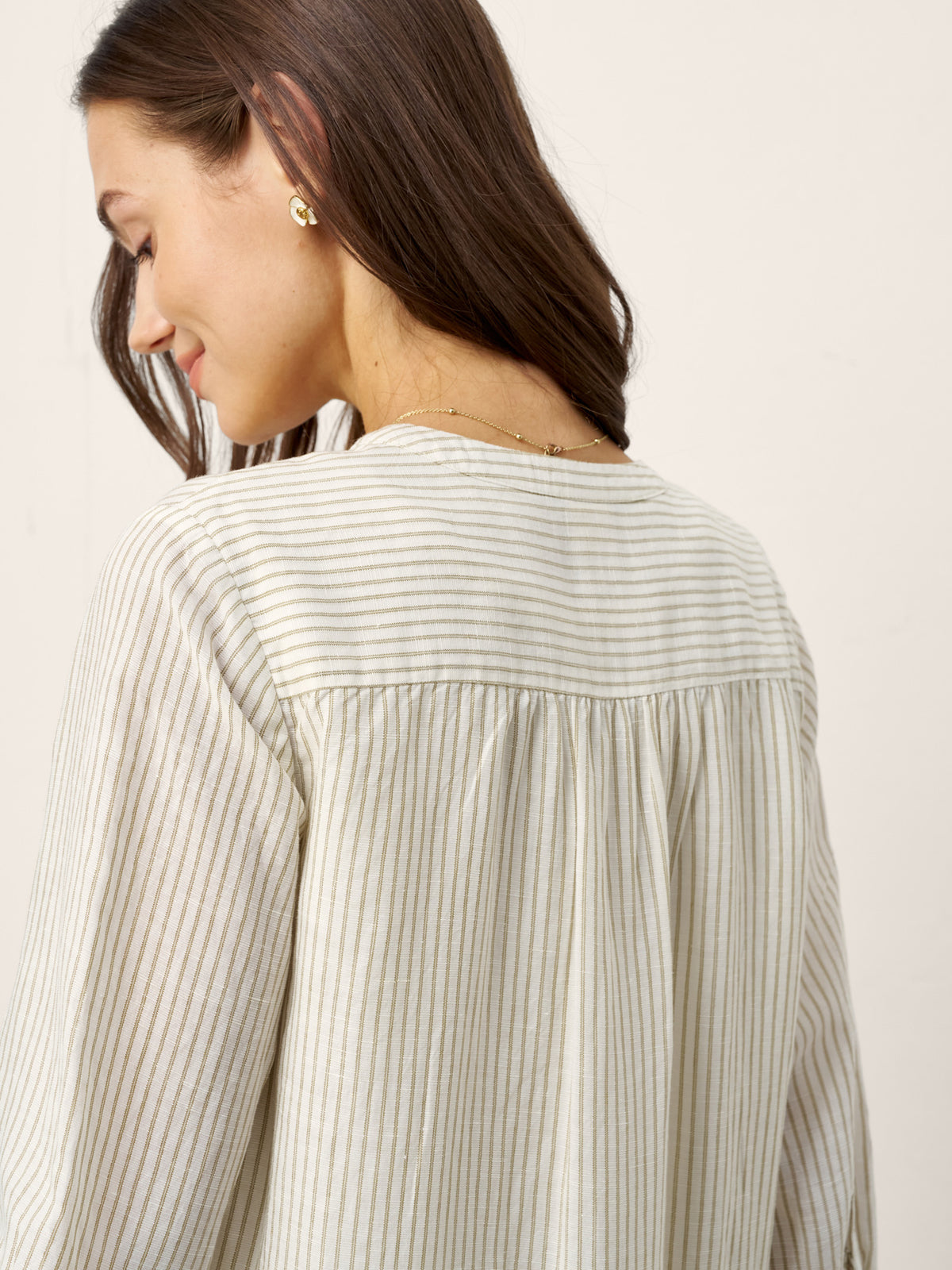 Linen-Lyocell Deconstructed Asymmetric Front Pleat Mini Dress EULALIE by LINTICO for women