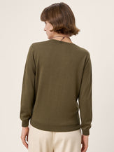 100% Extra-Fine Merino Wool Essential Crew Neck Knit Sweater BRIDGET by LINTICO for women