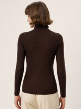 100% Extra-Fine Merino Wool Turtleneck Knit Sweater JOLENE by LINTICO for women