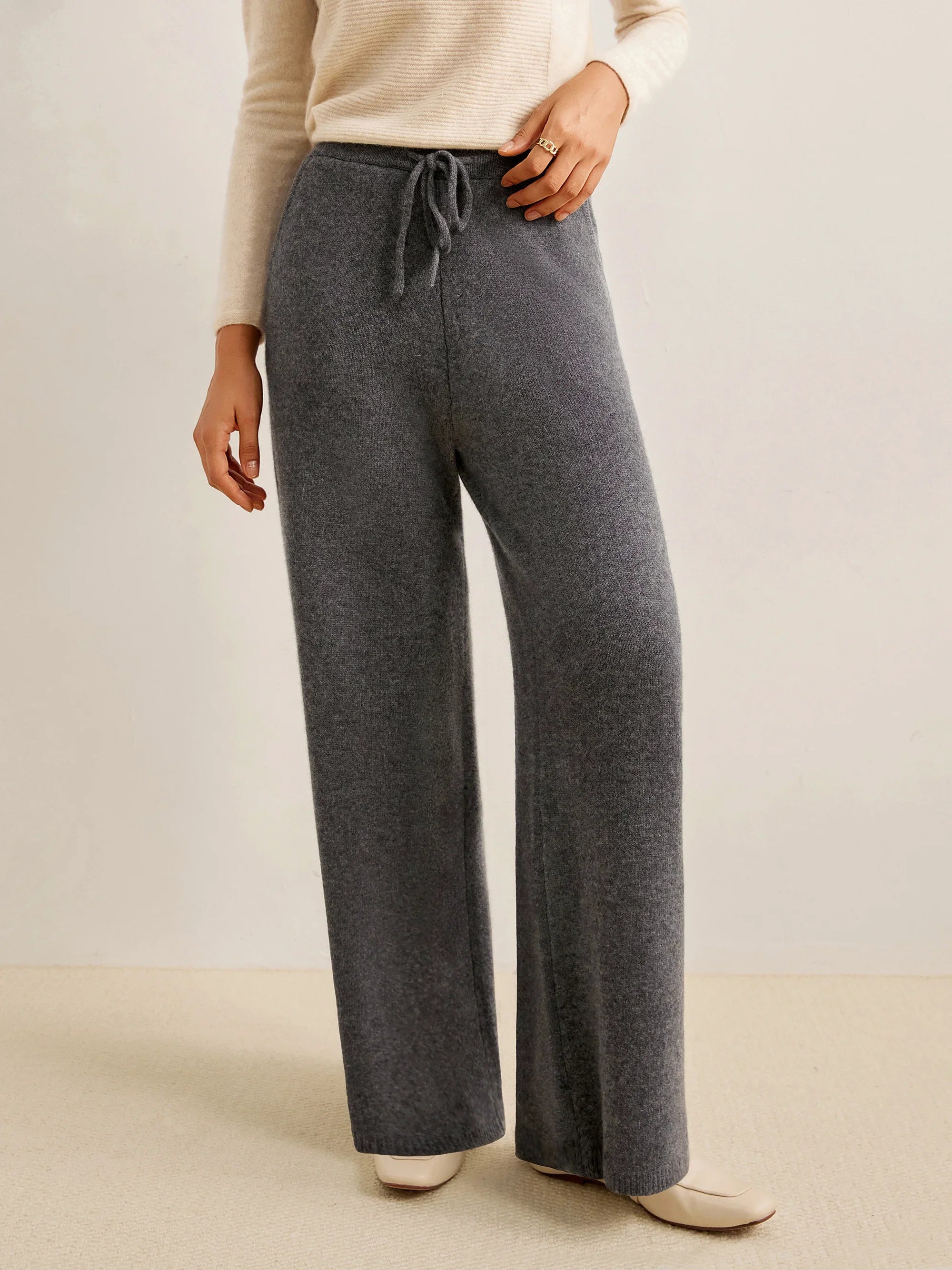 100% Cashmere Comfort Fluid Sweatpants Adrienne