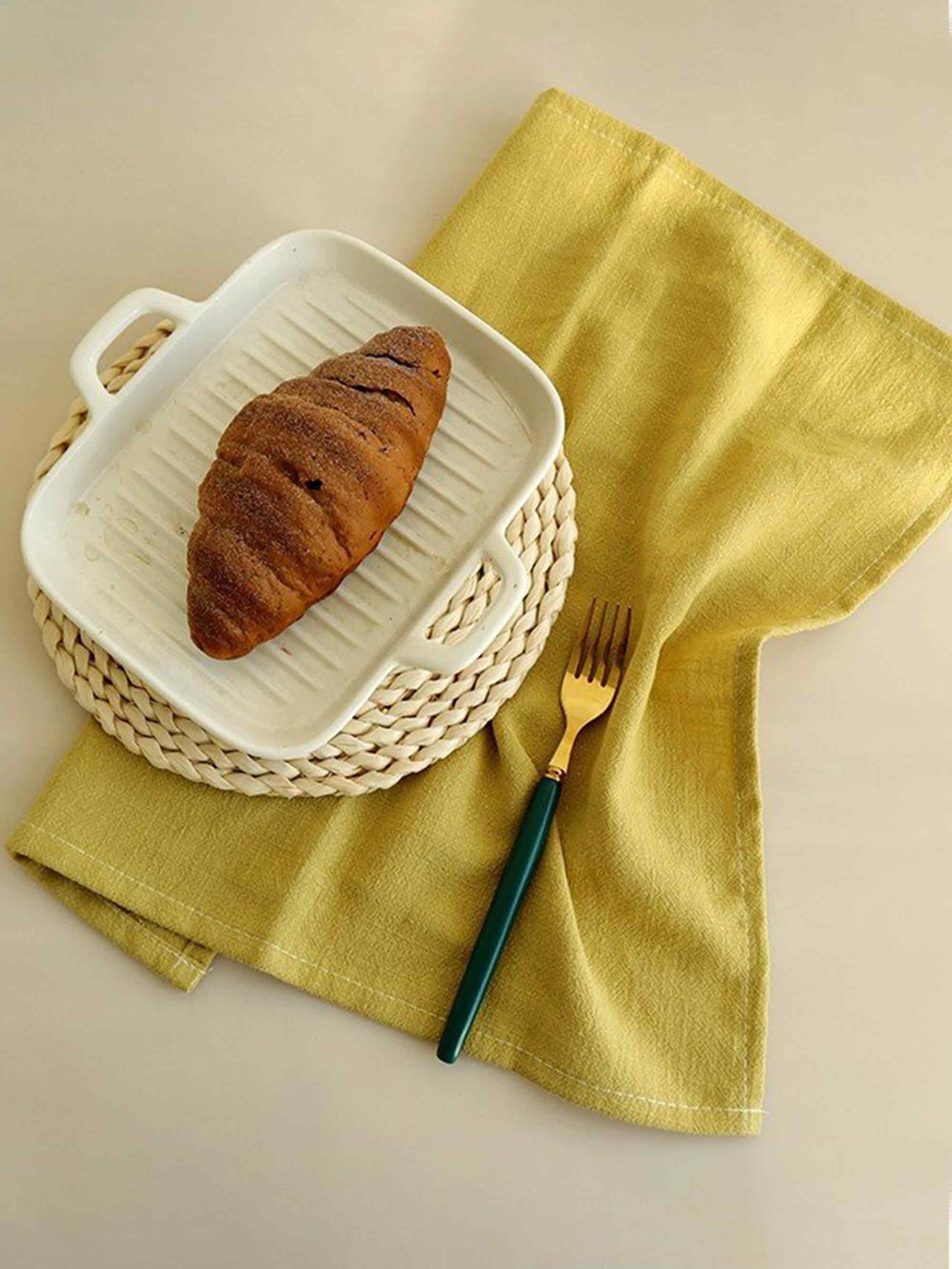 Cotton Linen Napkins Solid Color Placemats Tea Towels - ACCESSORIES-Others