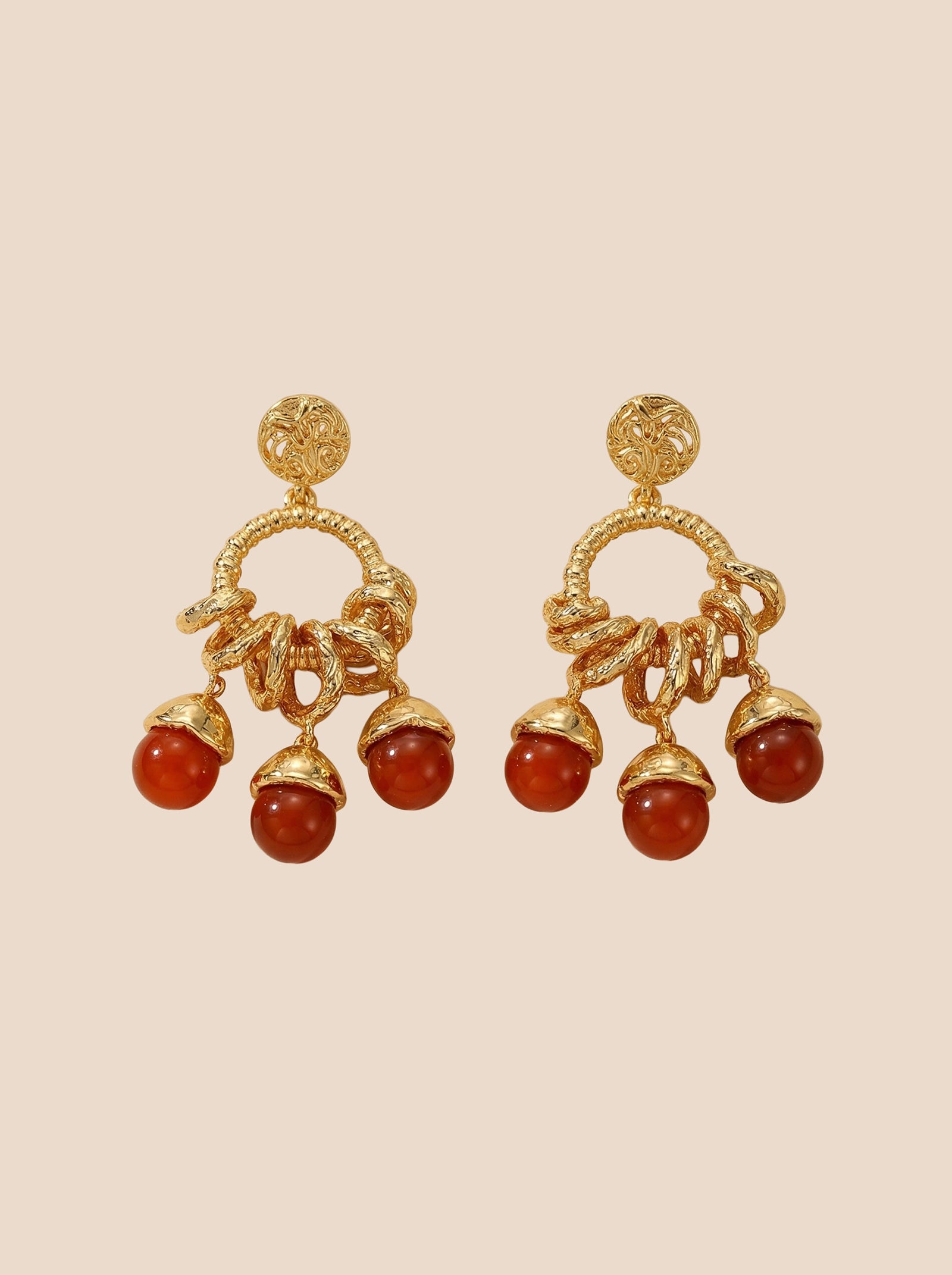 Vintage Fruit Charm Statement Earrings by LINTICO