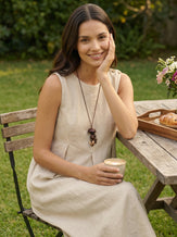 Artisanal Woodland Pendant Necklace by LINTICO