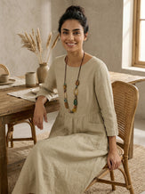 Bohemian Mixed Bead Long Pendant Necklace by LINTICO