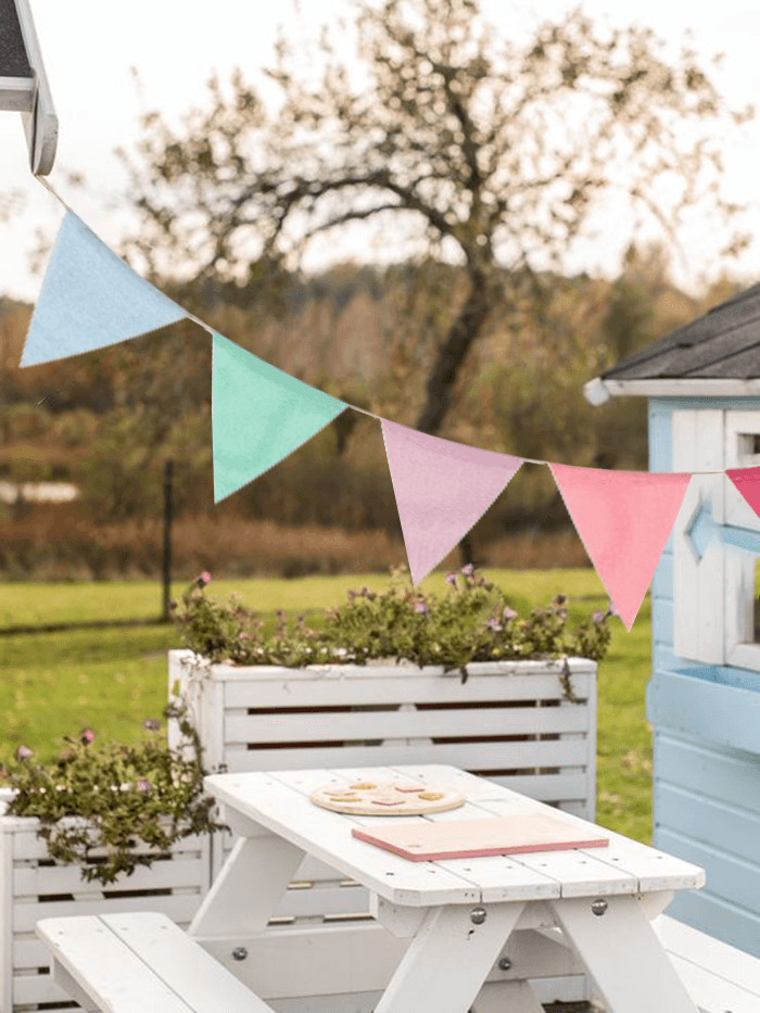 Sustainable Linen-Look Bunting Flags - One-Size - ACCESSORIES-Others