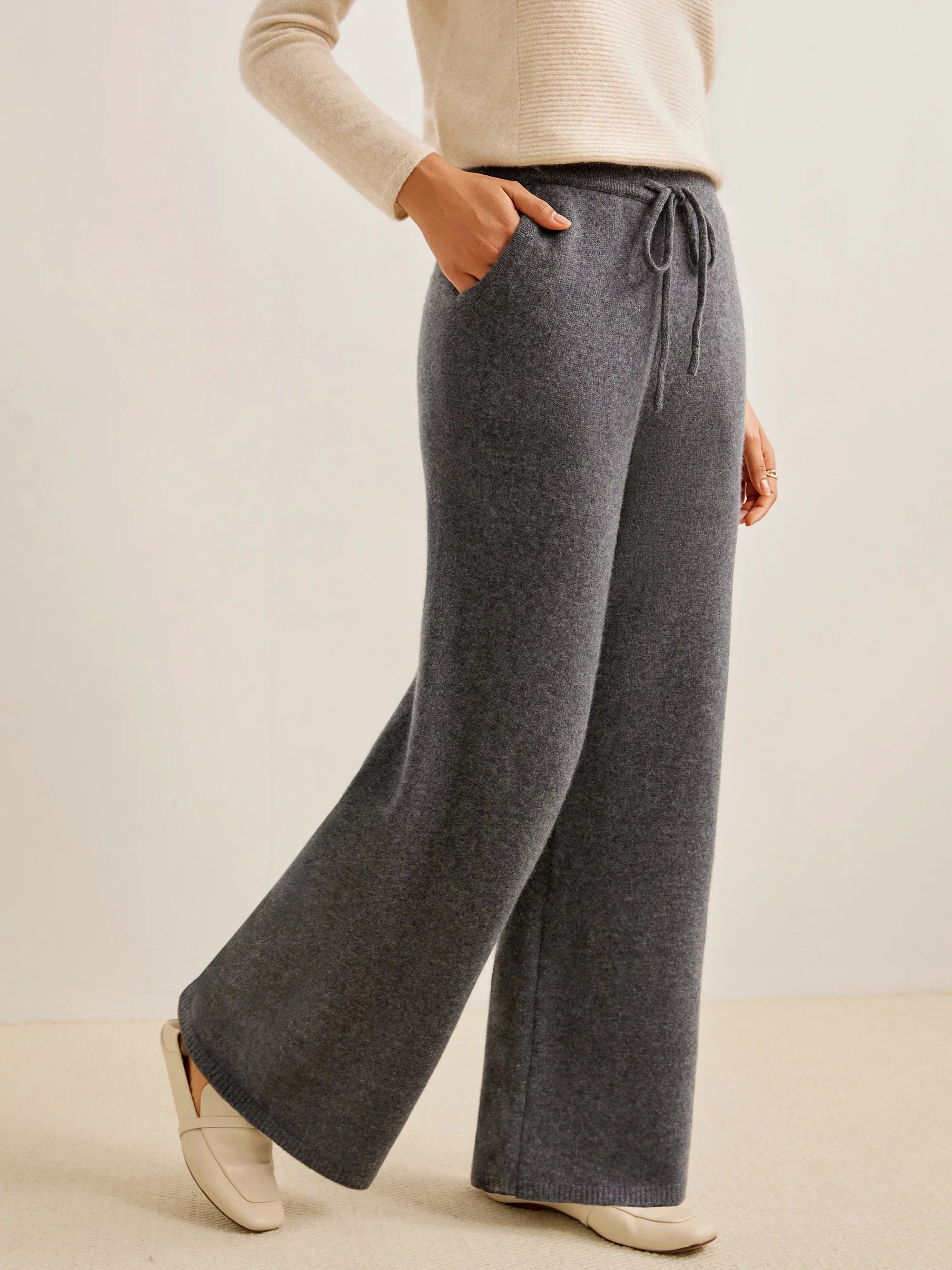 100% Cashmere Comfort Fluid Sweatpants Adrienne