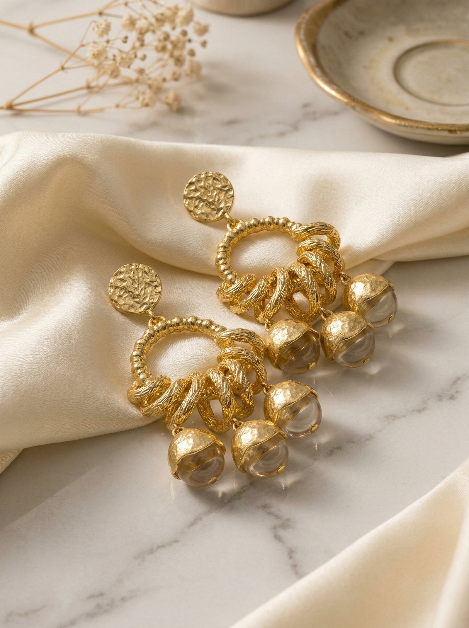 Vintage Fruit Charm Statement Earrings by LINTICO