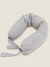 Linen Adjustable Neck Support Travel Pillow by LINTICO for women