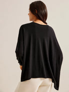 100% Merino Wool Boat Neckline Asymmetric Jumper