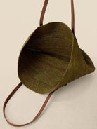 Handwoven Raffia Tote Bag With Leather Handles by LINTICO for women