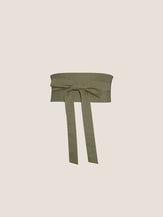 Linen Wide Tie-Front Waist Belt ZAFIRA by LINTICO for women