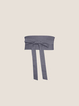 Linen Wide Tie-Front Waist Belt ZAFIRA by LINTICO for women