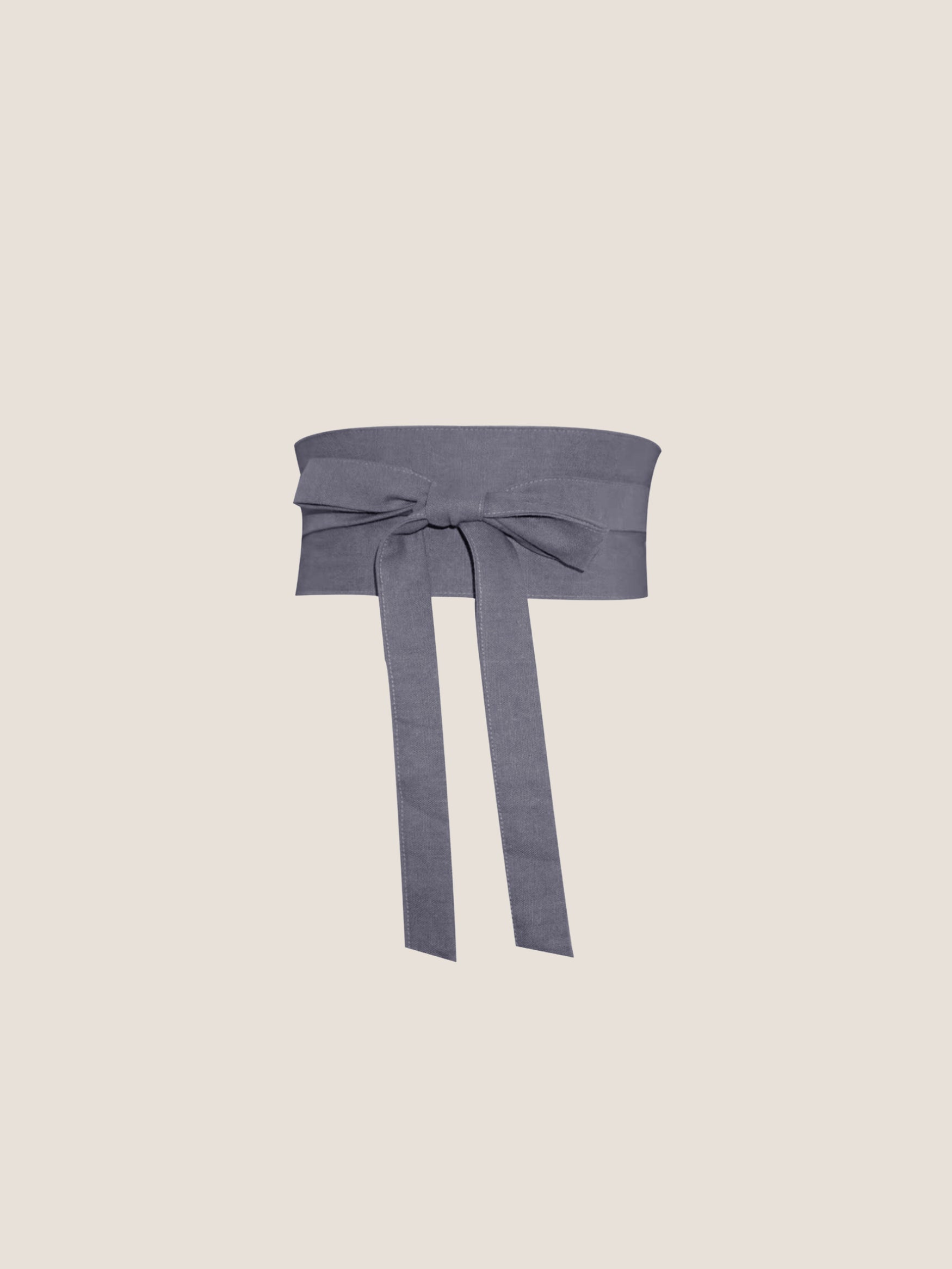 Linen Wide Tie-Front Waist Belt ZAFIRA by LINTICO for women