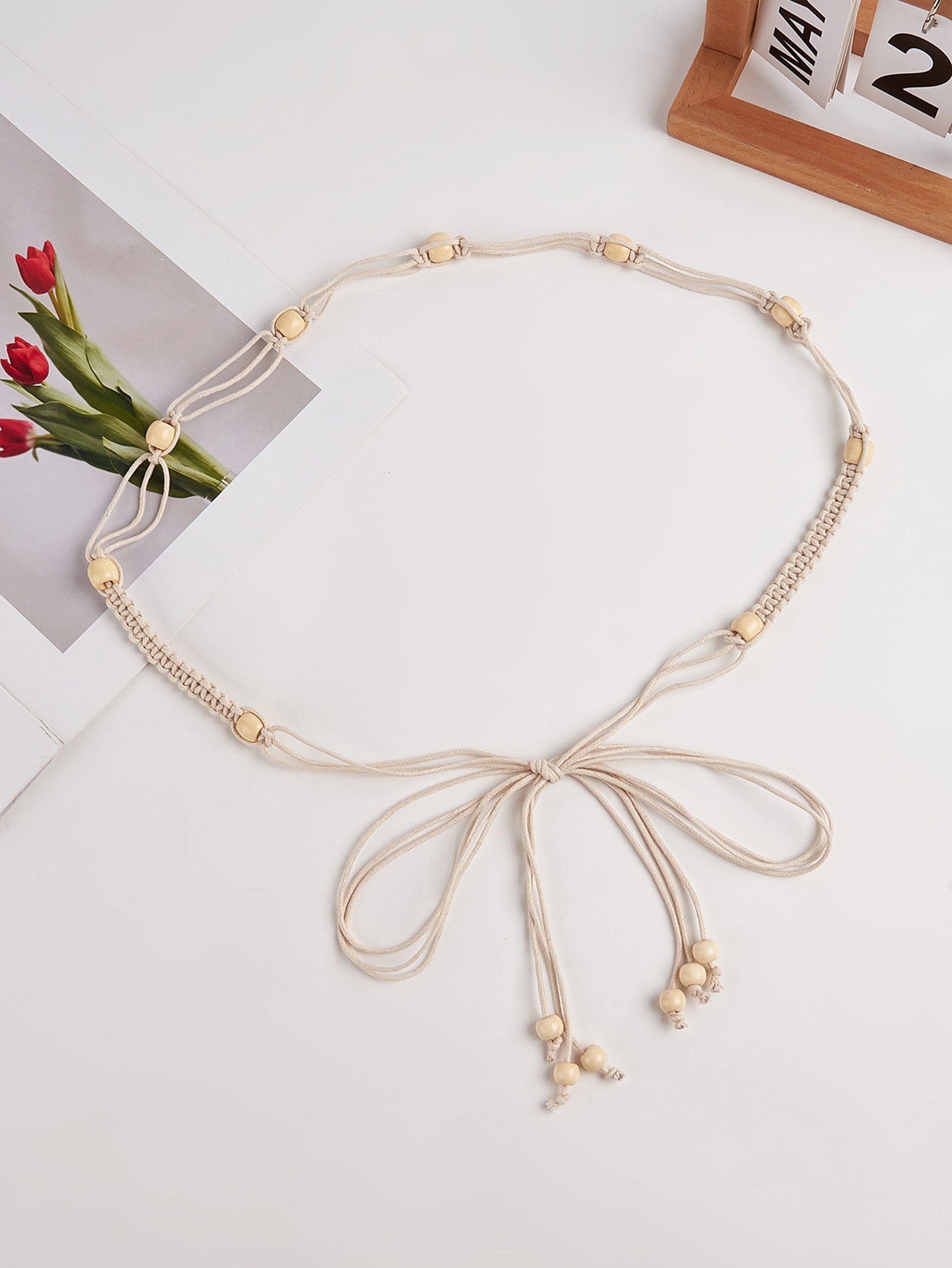 Cotton-Linen Knotted Belt by LINTICO for women