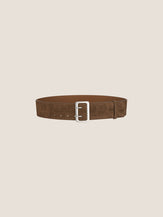 Cowhide Wide Retro Matte Belt by LINTICO