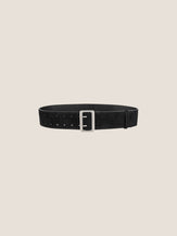 Cowhide Wide Retro Matte Belt by LINTICO