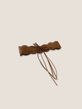 Lace-Trimmed Waist Cincher Belt by LINTICO