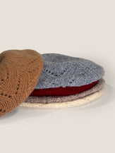 100% Wool Hand-Knit Beret by LINTICO for women