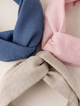 Linen Cross Wide Elastic Headband by LINTICO