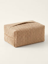 Cotton-Linen Textured Tissue Box Cover by LINTICO