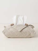 Linen Tissue Box Storage Cover by LINTICO