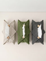 Linen Tissue Box Storage Cover by LINTICO