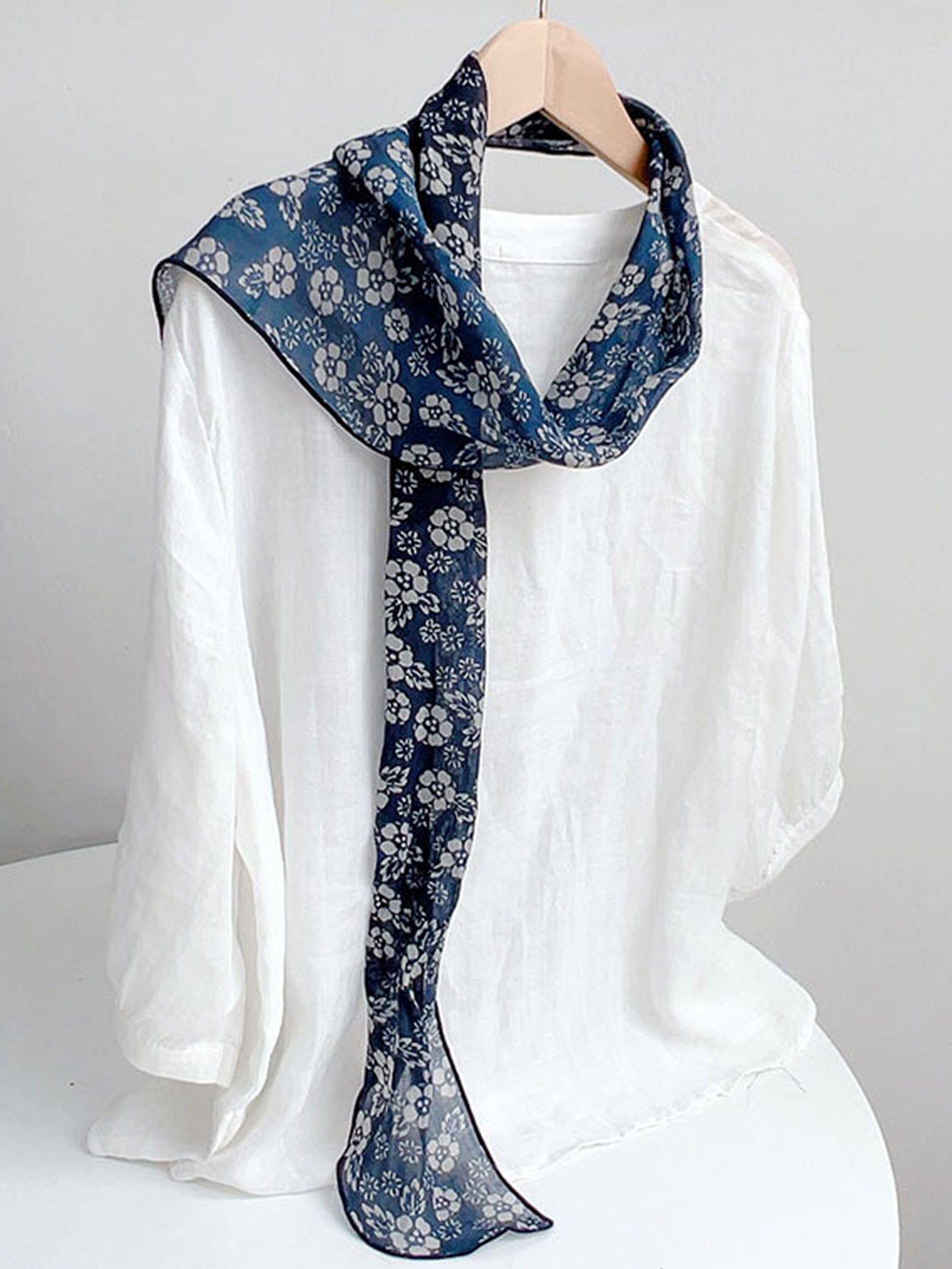 Ramie Vintage Print Handkerchief by LINTICO